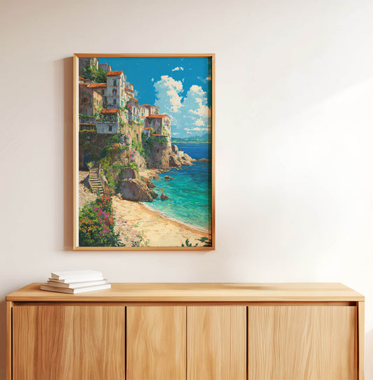 Coastal Village Beach Art