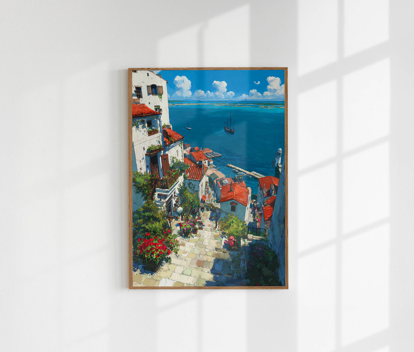 European Coastal Village Rustic Art