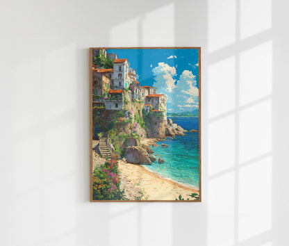 Coastal Village Beach Art