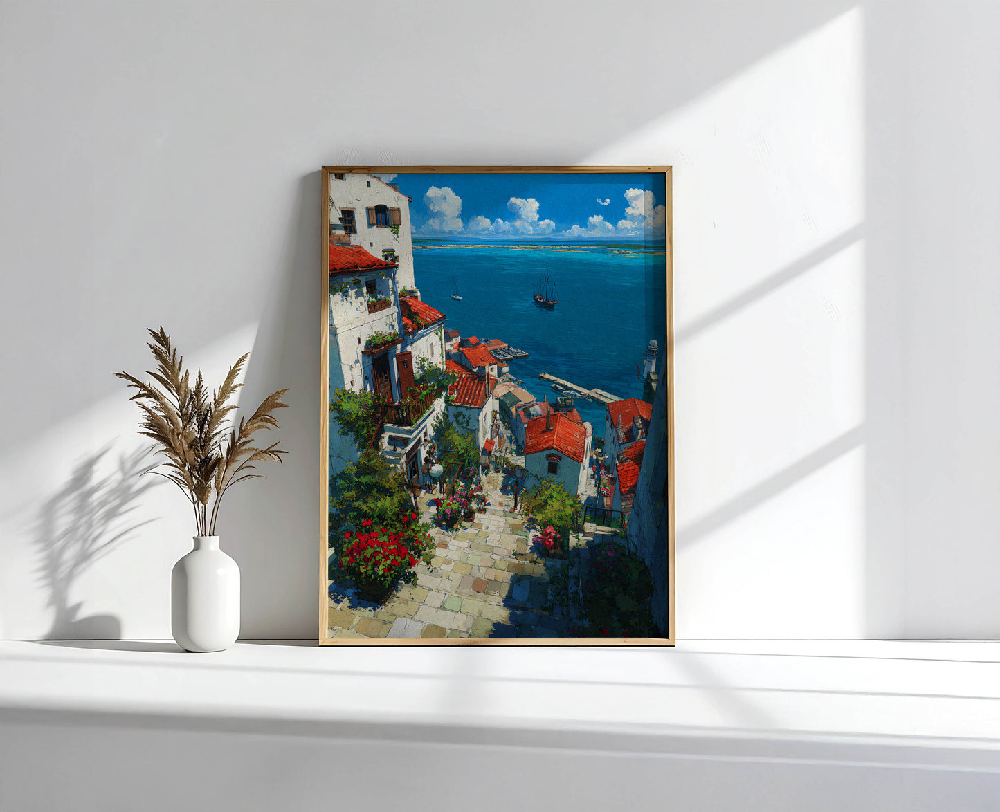 European Coastal Village Rustic Art
