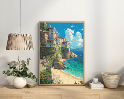 Coastal Village Beach Art