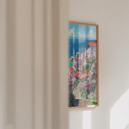 Mediterranean Seaside Village Art