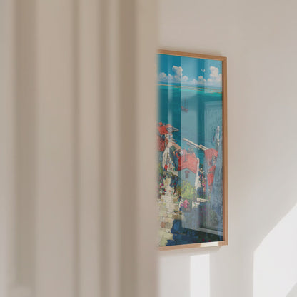 European Coastal Village Rustic Art